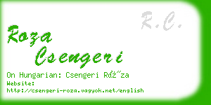 roza csengeri business card